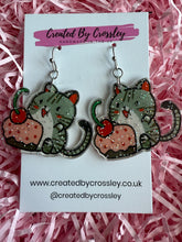 Load image into Gallery viewer, Cake Cat Charm Earrings
