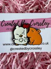 Load image into Gallery viewer, Capybara Chicken Pin Badge
