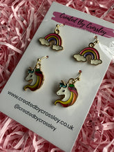 Load image into Gallery viewer, Rainbow Unicorn Earring Duo
