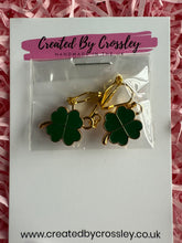 Load image into Gallery viewer, Four Leaf Clover Clip On Earrings
