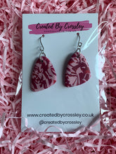 Load image into Gallery viewer, Pink Patterned Clay Earrings
