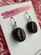 Load image into Gallery viewer, Coffee Bean Charm Earrings
