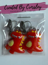 Load image into Gallery viewer, Dinosaur Clip On Earrings
