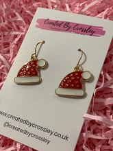 Load image into Gallery viewer, Santa Hat Charm Earrings
