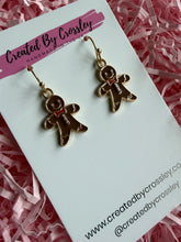 Load image into Gallery viewer, Gingerbread Man Charm Earrings
