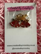 Load image into Gallery viewer, Red Bell Clip On Earrings
