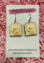 Load image into Gallery viewer, Egg Toast Charm Earrings
