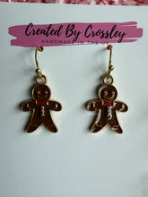 Load image into Gallery viewer, Gingerbread Man Charm Earrings
