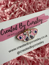Load image into Gallery viewer, Pink Moth Butterfly Pin Badge
