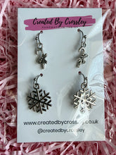Load image into Gallery viewer, Candycane Snow Earring Duo

