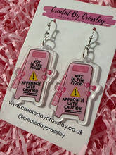 Load image into Gallery viewer, Approach with Caution Charm Earrings
