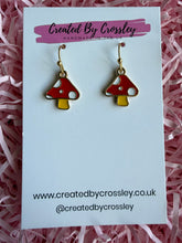 Load image into Gallery viewer, Mushroom Charm Earrings
