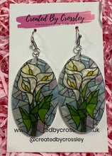 Load image into Gallery viewer, Large Flower Arch Charm Earrings
