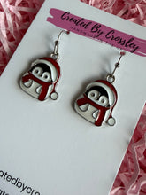 Load image into Gallery viewer, Festive Penguin Charm Earrings
