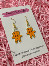 Load image into Gallery viewer, Gingerbread Man Charm Earrings
