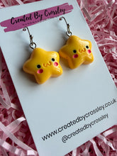 Load image into Gallery viewer, Yellow Star Charm Earrings

