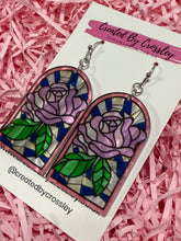Load image into Gallery viewer, Large Rose Arch Charm Earrings
