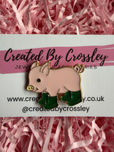Load image into Gallery viewer, Welly Boot Piglet Pin Badge
