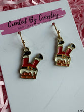 Load image into Gallery viewer, Santa Claus Chimney Charm Earrings
