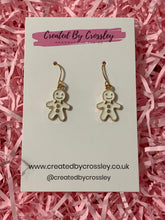 Load image into Gallery viewer, Gingerbread Man Charm Earrings
