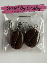 Load image into Gallery viewer, Coffee Bean Clip On Earrings
