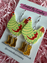 Load image into Gallery viewer, Chicken Charm Earrings
