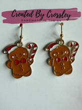 Load image into Gallery viewer, Gingerbread Man Charm Earrings
