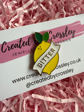 Load image into Gallery viewer, “Bitter” Lemon Pin Badge
