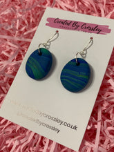 Load image into Gallery viewer, Blue Clay Earrings
