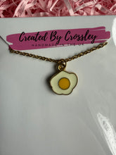 Load image into Gallery viewer, Mini Fried Egg Charm Necklace
