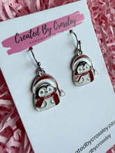 Load image into Gallery viewer, Festive Penguin Charm Earrings

