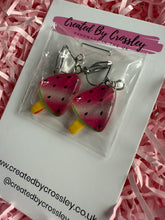Load image into Gallery viewer, Watermelon Clip On Earrings
