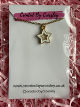 Load image into Gallery viewer, White Outline Star Charm Necklace
