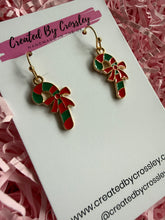 Load image into Gallery viewer, Candycane Charm Earrings
