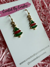 Load image into Gallery viewer, Christmas Tree Charm Earrings
