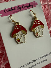 Load image into Gallery viewer, Mushroom Guy Charm Earrings
