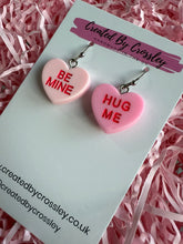 Load image into Gallery viewer, Sweetheart Quote Heart Charm Earrings
