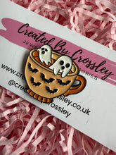Load image into Gallery viewer, Spooky Teacup Pin Badge
