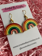 Load image into Gallery viewer, Large Rainbow Charm Earrings
