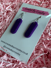Load image into Gallery viewer, Purple Clay Earrings
