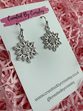 Load image into Gallery viewer, Sparkly Snowflake Charm Earrings
