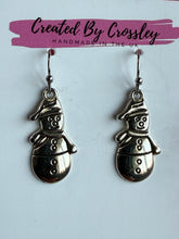 Load image into Gallery viewer, Snowman Charm Earrings

