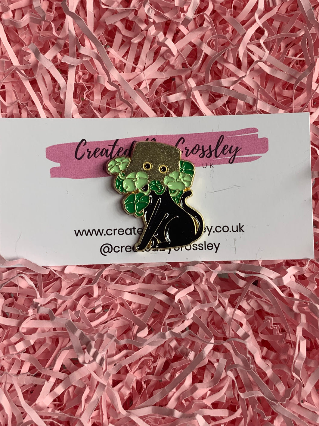 Plant Cat Pin Badge