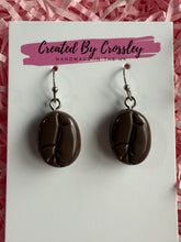 Load image into Gallery viewer, Coffee Bean Charm Earrings
