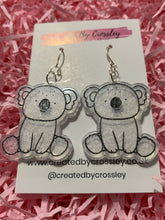 Load image into Gallery viewer, Shimmer Koala Resin Earrings
