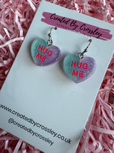 Load image into Gallery viewer, Glitter Heart Charm Earrings
