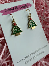 Load image into Gallery viewer, Christmas Tree Charm Earrings
