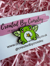 Load image into Gallery viewer, Fairy Frog Pin Badge

