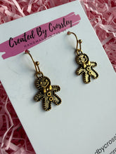 Load image into Gallery viewer, Gingerbread Man Charm Earrings
