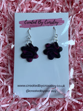 Load image into Gallery viewer, Pink and Black Clay Earrings
